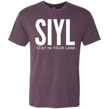 Load image into Gallery viewer, SIYL: Stay In Your Lane Men's Tri-blend T-Shirt