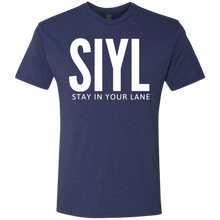 Load image into Gallery viewer, SIYL: Stay In Your Lane Men's Tri-blend T-Shirt