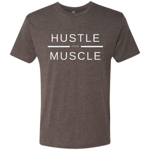 HUSTLE over MUSCLE: Men's Triblend T-Shirt
