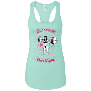Get Ready for a Bar Fight Ladies Ideal Racerback Tank