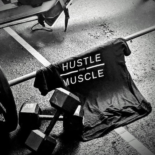 HUSTLE over MUSCLE: Men's Triblend T-Shirt